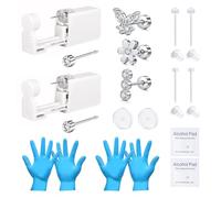 VFUN Pistola per fori per orecchio, usa e getta, in oro e argento, set di strumenti per bussiness Pierce a casa, acciaio inox