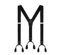 VG Choice Bretelle regolabili elastiche da uomo Y-Back da 3,6 cm di larghezza, Nero, L