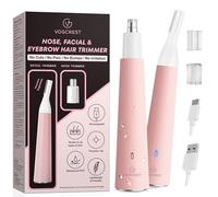 VG VOGCREST Rasoio per naso da donna: rasoio ricaricabile 2 in 1 per sopracciglia (rosa)