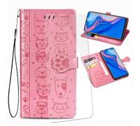 VGANA Custodia Compatibile per Xiaomi Poco F8 Pro, Serie di Cani e Gatti Cover a Premio Portafoglio in Pelle. Oro rosa