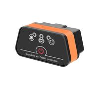 vgate OBD Bluetooth, icar 2 BLE4.0 OBD2 Adapter OBD Strumento di Scansione Lettore Codice Auto per iOS, Android e Windows (Nero/Arancione)