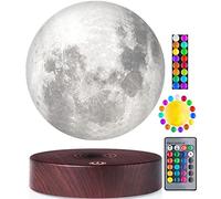VGAzer 3D Stampa lampade a levitazione magnetica a luce lunare per la casa, decorazioni per ufficio, regalo creativo da 6 pollici (bianco)