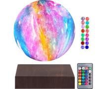 VGAzer Lampada a forma di luna galleggiante, lampada magnetica a forma di luna levitante, 16 colori da 15 cm, luce notturna 3D, con decorazione della stanza