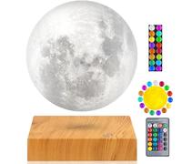 VGAzer Lampada da luna levitante. Galleggiante e rotante in aria, lampada da notte per ufficio, casa, Decro, regali. Natale (16 colori)