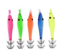 VGBEY 5 Pz Esca da Pesca Calamaro Jig Hooks Silicone Artificiale Calamaro Seppia Manica Esca Gancio Gancio Accessori Pesca