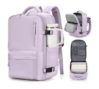 VGCUB Grande zaino da viaggio, zaino da portare a mano per donne e uomini, approvato dalle compagnie aeree, zaino da palestra impermeabile per laptop da lavoro, Viola, L, L