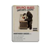 VGDFH Bruno Mars Unorthodox Jukebox Album Cover Targa in metallo Vintage Metallo Pub Club Cafe Bar Casa Decorazione artistica da parete Poster Retro 30 x 40 cm