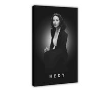 VGDFH Poster su tela con cornice dell'attore Hedy Lamarr, 50 x 75 cm