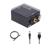 VGE Convertitore Audio Digitale Analogico DAC | SPDIF Toslink a audio stereo RCA e jack da 3,5 mm | per TV, PS4/PS5, Xbox, Blu-ray, Apple TV | Adattatore con Riduzione Rumore | Nero