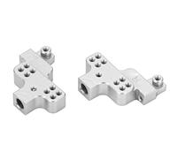 VGEBY 2 Pezzi di Staffa di Sospensione Anteriore in Lega di Alluminio, Supporto Ammortizzatore per Auto RC Axial SCX24 1 24, con Posizione e Angolazione Regolabili (SILVER)