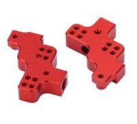 VGEBY 2 Pezzi di Staffa di Sospensione Anteriore in Lega di Alluminio, Supporto Ammortizzatore per Auto RC Axial SCX24 1 24, con Posizione e Angolazione Regolabili (rosso)