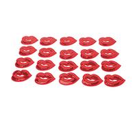 VGEBY 20 Pezzi Toppe a Forma di Labbro Autoadesive Squisite Toppe Termoadesive per Vestiti Accessori Fai da Te Colore Rosso 4 X 5,2 Cm