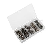 VGEBY 210 Girelle da Pesca a Forma di 8 Anelli di Connettore da Pesca a Forma di 8 Girelle con Cuscinetti Rotanti in Acciaio Inossidabile con Scatola di Plastica Resistente per