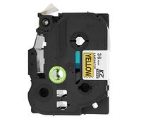 VGEBY 36 Mm di Nastro di Etichetta Laminata per PT-9700pc PT-9800PCN PT-3600, Testo Leggibile per L'organizzazione Scolastica e Domestica, Black in Red (Lettere nere di sfondo giallo da 36 mm)
