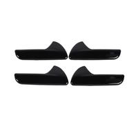 VGEBY 4 Pezzi Copertura Maniglia Porta Interna ABS Rivestimento Maniglia Porta Interna Autoadesiva Antigraffio Resistente all'abrasione Facile Installazione per Decorazione Auto (Nero lucido