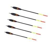 VGEBY 5 Pezzi Galleggianti da Pesca in Legno di Balsa Bobber, Accessori Multiuso per Esche per Mangime per Pesci con Coda Luminosa Sensibile per la Pesca d'Acqua Dolce