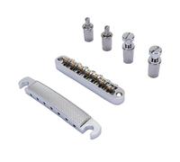 VGEBY 7 Corde Chitarra Ponte Blocco Stop Bar Cordiera Sostituzione TOM Ponte e Tailboard Set con 2 Pezzi di Montaggio 4 Dadi per Chitarre Elettriche SG