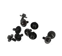 VGEBY Accessori per Batteria, Set di Batterie in Metallo di Ricambio per Viti con Aletta per Batteristi con Supporto per Accessori da 10 Pezzi, Perfetto per Rullante, Tom e Basso (BLACK)