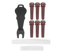 VGEBY Accessori per Chitarra, Set di Perni per Ponte in Legno di Cocobolo con Estrattore per un Migliore Sostegno e una Facile Sostituzione per i Musicisti (MX0230D)
