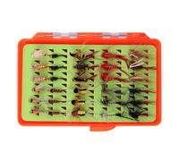 VGEBY Accessori per la Pesca a Mosca, Set di Assortimenti Portatili per la Pesca a Mosca per Trote, Spigole, Salmoni, Temoli (81122C30(30pz))