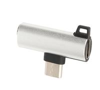 VGEBY Adattatore da USB C a 3,5 Mm Adattatore per Cuffie da Tipo C a 3,5 Mm in Lega di Alluminio Riproduzione 2 in 1 e Ricarica Cancellazione del Rumore per Utenti di Smartphone (SILVER)