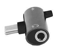 VGEBY Adattatore da USB C a 3,5 Mm Adattatore per Cuffie da Tipo C a 3,5 Mm in Lega di Alluminio Riproduzione 2 in 1 e Ricarica Cancellazione del Rumore per Utenti di Smartphone (BLACK)
