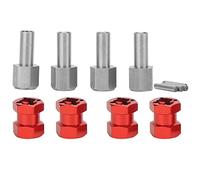 VGEBY Adattatore Driver Esagonale Ruota di Prolunga RC, Adattatore di Prolunga da 12 Mm per Simulazione di Arrampicata su Veicoli, con Design Leggero, Adatto per D90 AX10 CC01 SCX10 (rosso)