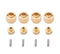 VGEBY Adattatore Esagonale RC Adattatore Esagonale, Combinatore Adattatore Esagonale Esagonale Ruota in Ottone 7MM per Axial SCX24 AXI900811/24 Parti di Aggiornamento per Auto RC