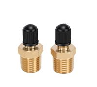 VGEBY Adattatore per Gonfiaggio Aria in Ottone, Connettore per Gonfiaggio Pneumatici da 2 Pacchi, Valvola Maschio da 1/4 Pollici NPT a Valvola Standard, per Pompa del Compressore d'Aria Automatica