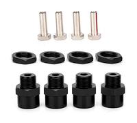 VGEBY Adattatori per Mozzo Esagonale per Auto RC, Adattatore per Conversione Esagonale Ruota da 12 Mm a 17 Mm per Auto Sakura D4 HSP 94123 1/10(Nero)