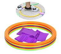 VGEBY Agility Speed Ring PE per Allenamento agilità 10 Pezzi 28 Cm o 38 Cm con Clip di Collegamento Attrezzatura per Trapano Veloce per Calcio Calcio Basket Atleti