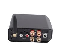 VGEBY Amplificatore Stereo a 2, Amplificatore di Potenza Audio Bluetooth 5.4 da 50 W con Custodia in Lega di Zinco, Ingresso USB AUX, Controllo degli Acuti Bassi, per Altoparlanti (Spina europea)