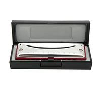 VGEBY Armonica Blues compatta 10 fori Bb Chiave Bb Acciaio inossidabile Strumento in resina ABS per professionisti (rosso)