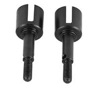 VGEBY Asse ruota RC, 2 pezzi, in lega di alluminio, per HIMOTO 1/10 E10MTL E10MT E10BP aggiornamento auto RC (31020BL nero)