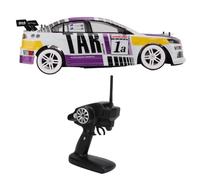 VGEBY Auto da Corsa da Drift RC 1/10 2.4G 4WD, Giocattolo Elettrico Telecomandato con Luce LED Ad Alta Potenza con Doppio Vano Batteria e Pneumatici da Drift, per Bambini Dai 14 Anni (2 batterie)