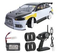 VGEBY Automodello RC, Auto da Corsa Telecomandata in Scala 1:10 con Design a Doppia Batteria per Ammortizzatore Ad Alta velocità 70KM/H e Pneumatici con Texture (Versione a doppia batteria)
