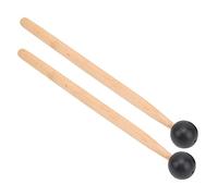 VGEBY Bacchette Eteree, Bacchette per Percussioni con Martello in Legno a Testa Tonda in Gomma da 2 Pezzi, con Design Lucido Resistente All'usura Senza Sbavature, per Principianti Che