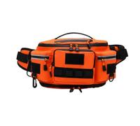 VGEBY Borsa a Tracolla da Pesca, Tessuto Oxford Impermeabile con Scomparti Multipli e Anelli Esterni per Pesca, Campeggio, Ciclismo, Pendolarismo (ORANGE)