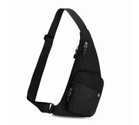 VGEBY Borsa a Tracolla Leggera a Nylon, Borsa da Petto Impermeabile, a Tracolla, Con Convertibile Per Bicicletta, Viaggio, Escursionismo (BLACK)