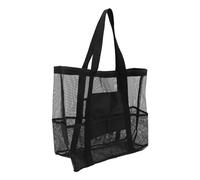 VGEBY Borsa da Spiaggia, Borsa a Tracolla in Rete Leggera di Grande capacità con Tasche Multiple per Costumi da Bagno e Asciugamani, per Viaggi, Nuoto, Campeggio, Picnic, Shopping