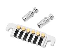 VGEBY Bridge Stop Bobina in Ottone Ferro Copertura Bridge per Chitarre in Stile EPI, Estensione per Musicisti (Argento)