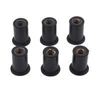 VGEBY Bulloni per Parabrezza in Gomma 6 Dadi M6 Well Nuts 6pc per motociclette Kayak Barche per Canoa
