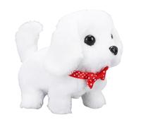 VGEBY Cagnolino di Peluche Interattivo con Suoni Realistici, Giocattolo Elettronico per Bambini Dai 3 Anni in su, con Coda Che Si Muove (WHITE)