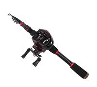 VGEBY Canna da Pesca e Mulinello Combo Kit di Esche Telescopiche per Canna da Pesca in Fibra di Carbonio per Acqua Salata d'Acqua Dolce