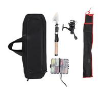 VGEBY Canna da Pesca Telescopica, Materiale in Carbonio, Canna Ultraleggera e Mulinello Combinato per gli Appassionati di Pesca d'Acqua Dolce in Acqua Salata (Set combinato da 1,8 milioni)