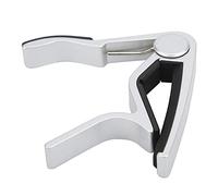 VGEBY Capotasto per Chitarra, Morsetto Ergonomico per Corde in Lega di Alluminio, Facile Utilizzo con una Sola Mano per Chitarra Elettrica e Ukulele (SILVER)