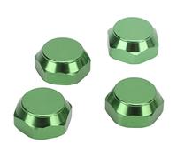 VGEBY Cappucci per Dadi Ruota Esagonali da 4 Pezzi 17 Mm, Supporto Antipolvere in Lega di Alluminio per Accessori di Aggiornamento per Auto RC 1/8, con Viti di Fissaggio Facile (GREEN)