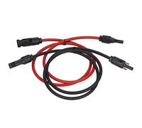 VGEBY Cavo di Prolunga Solare, 2 Pezzi 10 AWG 6 mm² Cavo di Prolunga per Pannello Solare con IP68 Impermeabile, Isolamento PPO, 1000 V CC 30 A, per di Energia (1 m/3,3 Piedi)