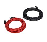 VGEBY Cavo di Prolunga Solare, 2 Pezzi 10 AWG 6 mm² Cavo di Prolunga per Pannello Solare con IP68 Impermeabile, Isolamento PPO, 1000 V CC 30 A, per di Energia (10m)
