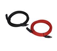 VGEBY Cavo di Prolunga Solare, 2 Pezzi 10 AWG 6 mm² Cavo di Prolunga per Pannello Solare con IP68 Impermeabile, Isolamento PPO, 1000 V CC 30 A, per di Energia (5 Metri)